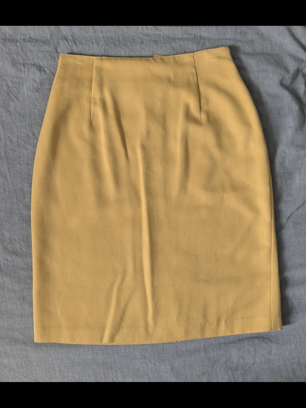 Vintage Mustard Yellow Pencil Skirt - Women